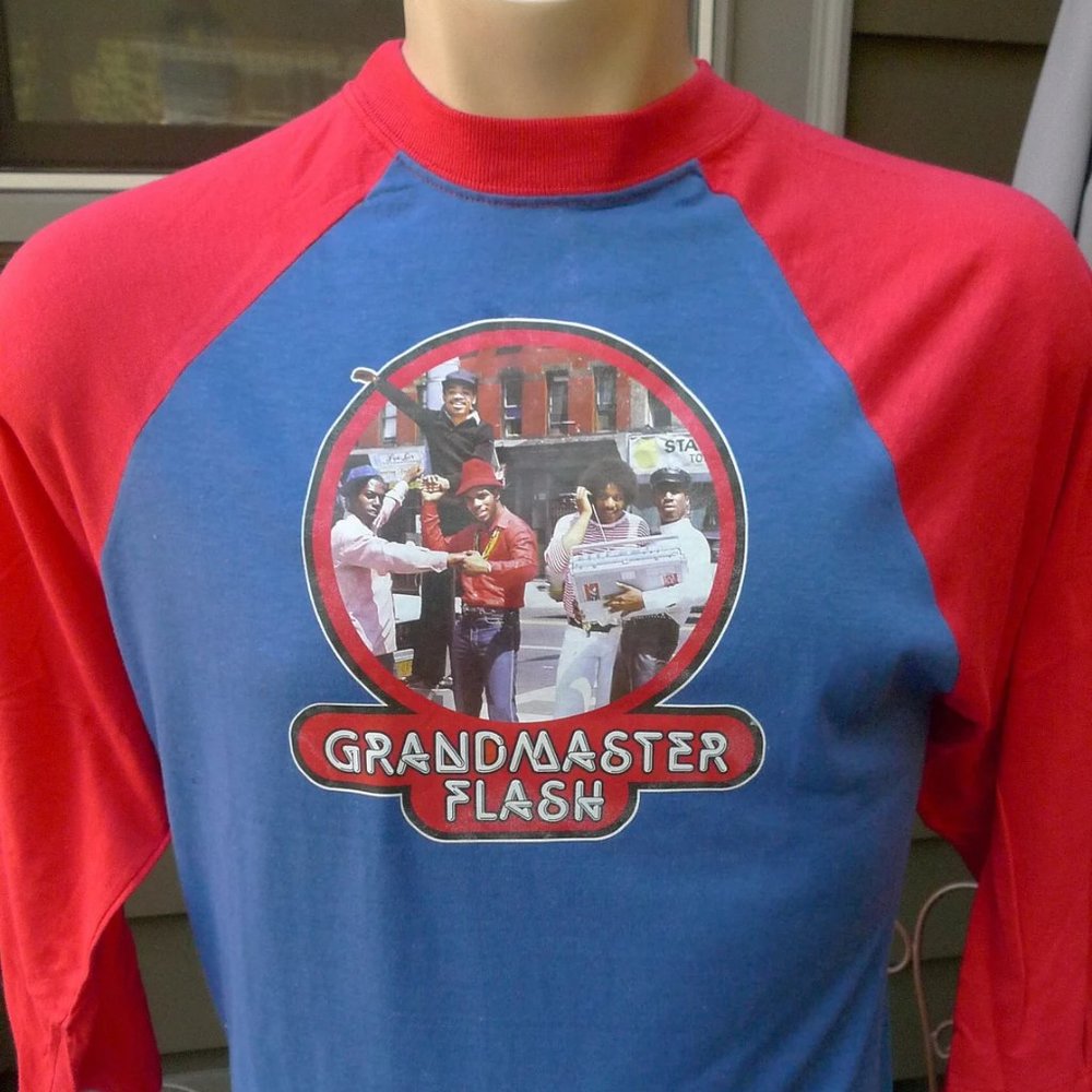 1979 Grandmaster Flash Single Stitch Shirt (C) Licensed by Roach 1979 * Size Med